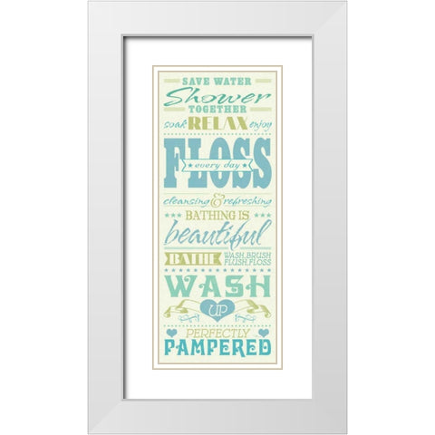 Wash Up IV White Modern Wood Framed Art Print with Double Matting by Pela Studio