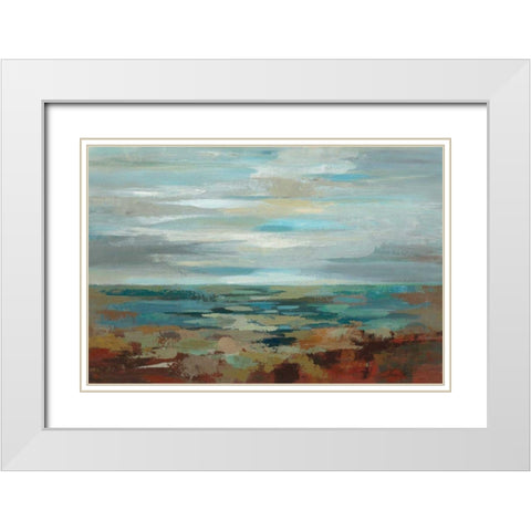 Marine Layer White Modern Wood Framed Art Print with Double Matting by Vassileva, Silvia