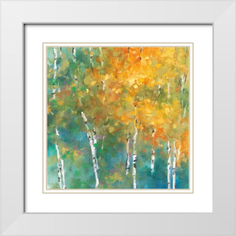 Confetti II White Modern Wood Framed Art Print with Double Matting by Purinton, Julia