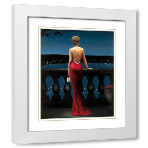 Thinking of Him White Modern Wood Framed Art Print with Double Matting by Wiens, James