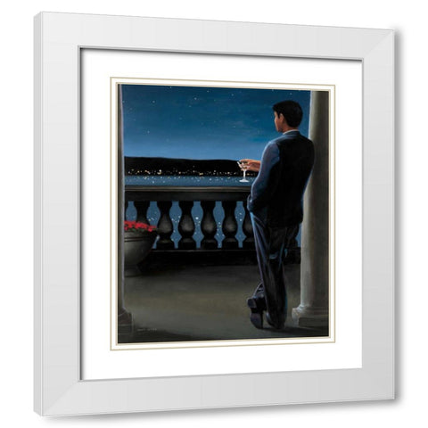 Thinking of Her White Modern Wood Framed Art Print with Double Matting by Wiens, James