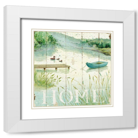 Lakeside I White Modern Wood Framed Art Print with Double Matting by Brissonnet, Daphne