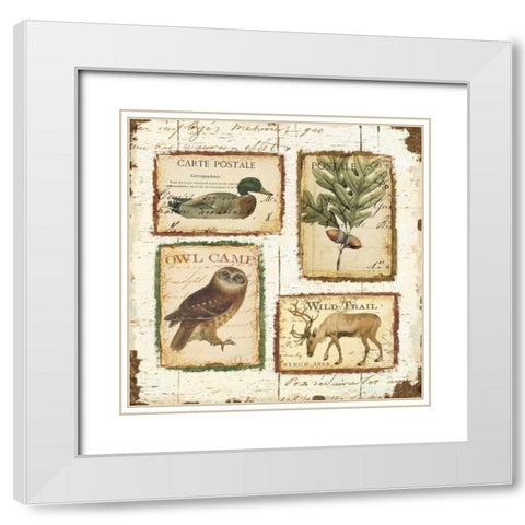 Lodge Memories I White Modern Wood Framed Art Print with Double Matting by Pela