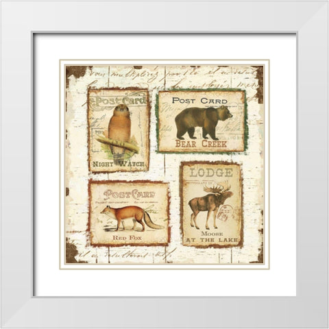 Lodge Memories II White Modern Wood Framed Art Print with Double Matting by Pela