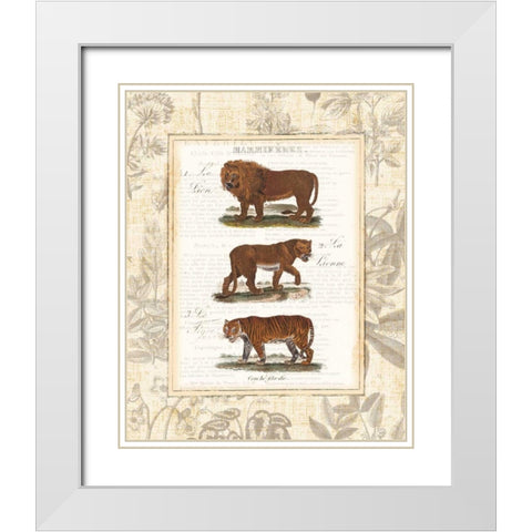 African Animals IV White Modern Wood Framed Art Print with Double Matting by Wild Apple Portfolio