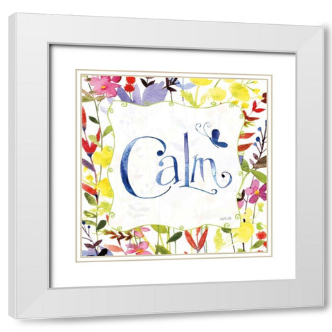 Calm White Modern Wood Framed Art Print with Double Matting by Tavoletti, Anne