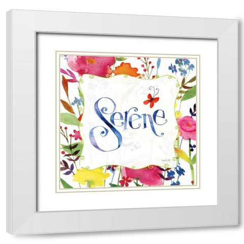 Serene White Modern Wood Framed Art Print with Double Matting by Tavoletti, Anne