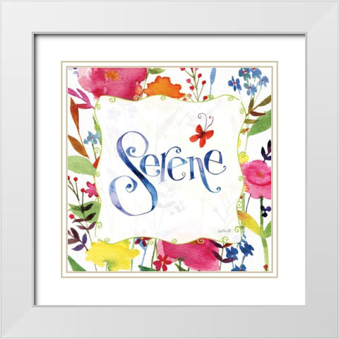 Serene White Modern Wood Framed Art Print with Double Matting by Tavoletti, Anne