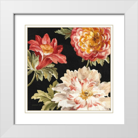 Mixed Floral IV Crop II White Modern Wood Framed Art Print with Double Matting by Nai, Danhui