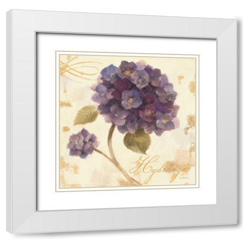 Abundant Hydrangea I White Modern Wood Framed Art Print with Double Matting by Hristova, Albena