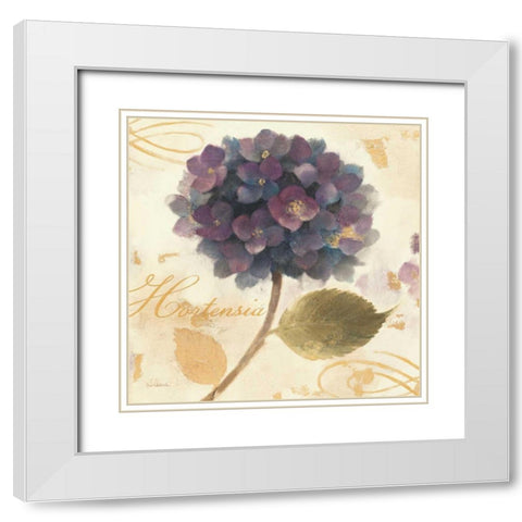 Abundant Hydrangea II White Modern Wood Framed Art Print with Double Matting by Hristova, Albena