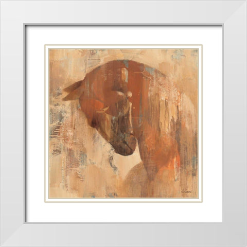 Charger White Modern Wood Framed Art Print with Double Matting by Hristova, Albena