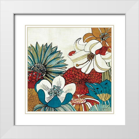 Contemporary Garden II White Modern Wood Framed Art Print with Double Matting by Mullan, Michael