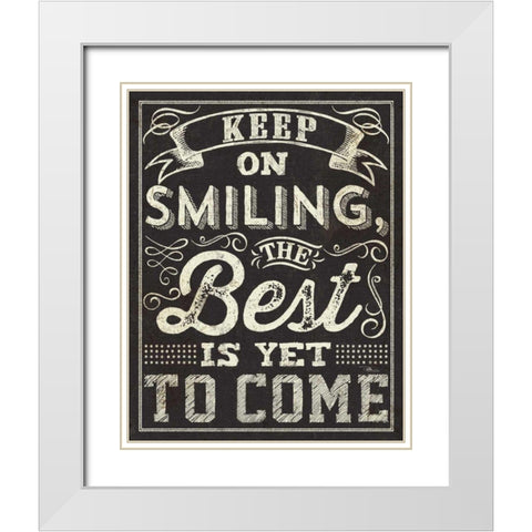 Chalk Quotes II White Modern Wood Framed Art Print with Double Matting by Pela Studio