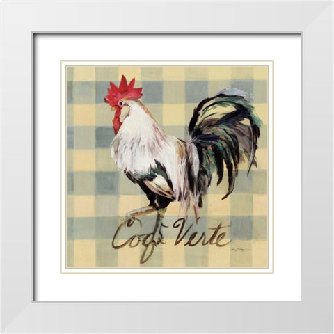 Coq Verte White Modern Wood Framed Art Print with Double Matting by Hageman, Marilyn