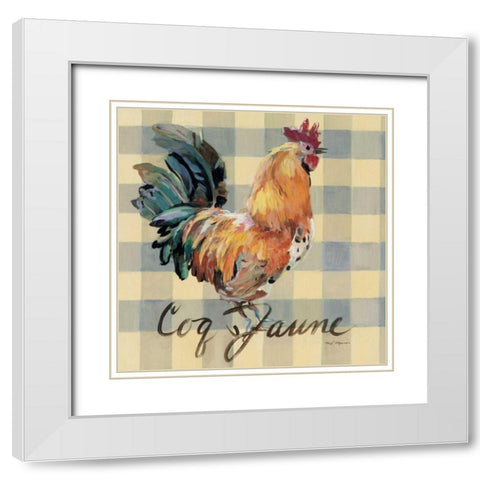 Coq Jaune White Modern Wood Framed Art Print with Double Matting by Hageman, Marilyn