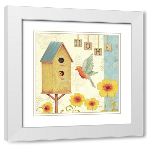 Welcome Home I White Modern Wood Framed Art Print with Double Matting by Brissonnet, Daphne