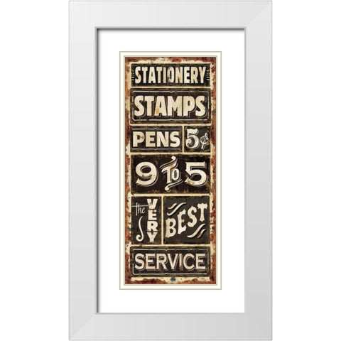 Nine to Five I White Modern Wood Framed Art Print with Double Matting by Pela Studio