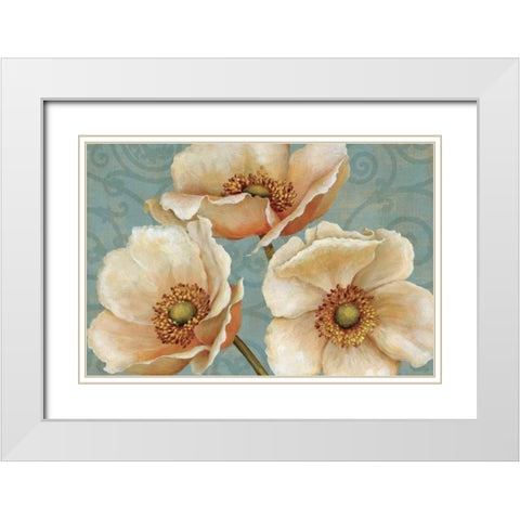 Windflower White Modern Wood Framed Art Print with Double Matting by Brissonnet, Daphne