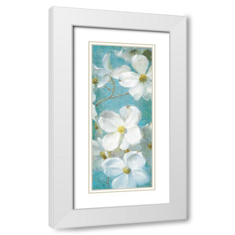 Indiness Blossom Panel Vintage II White Modern Wood Framed Art Print with Double Matting by Nai, Danhui