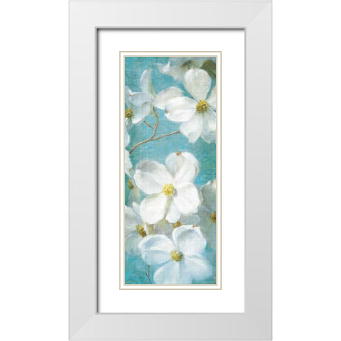 Indiness Blossom Panel Vintage II White Modern Wood Framed Art Print with Double Matting by Nai, Danhui