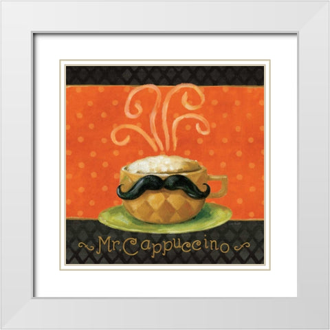 Cafe Moustache IV Square White Modern Wood Framed Art Print with Double Matting by Audit, Lisa