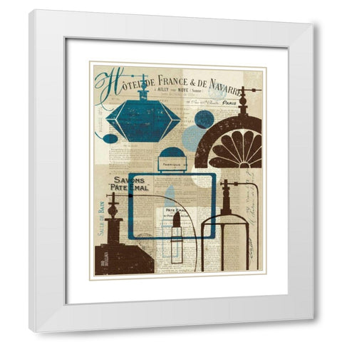 French Spa I White Modern Wood Framed Art Print with Double Matting by Mullan, Michael