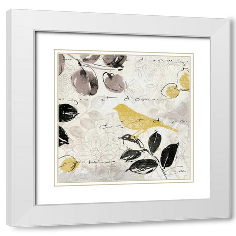 Plume and Motif II White Modern Wood Framed Art Print with Double Matting by ERR, Pela