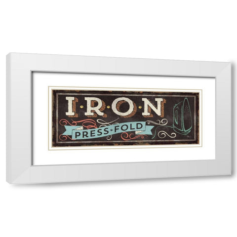 Laundry Day I White Modern Wood Framed Art Print with Double Matting by Pela Studio