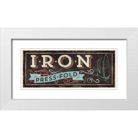 Laundry Day I White Modern Wood Framed Art Print with Double Matting by Pela Studio
