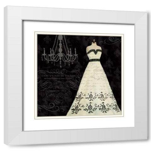 French Couture II White Modern Wood Framed Art Print with Double Matting by Adams, Emily