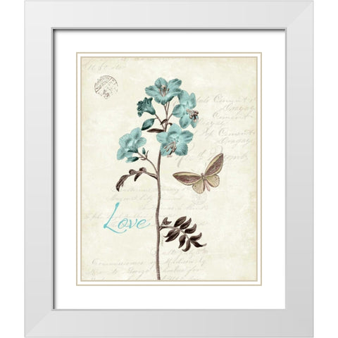 Slated Blue I White Modern Wood Framed Art Print with Double Matting by Pertiet, Katie