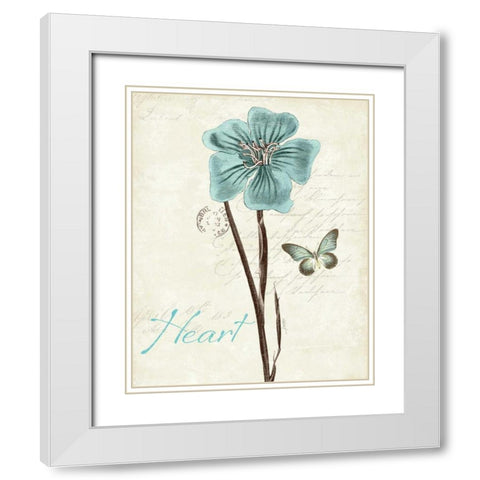Slated Blue III White Modern Wood Framed Art Print with Double Matting by Pertiet, Katie