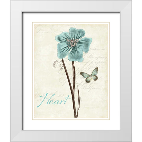 Slated Blue III White Modern Wood Framed Art Print with Double Matting by Pertiet, Katie
