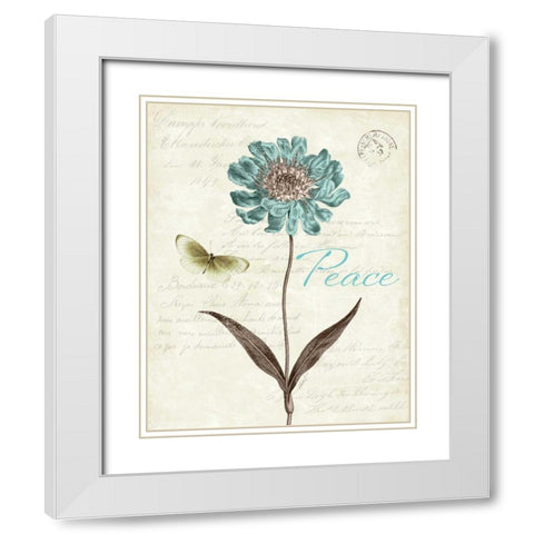 Slated Blue IV White Modern Wood Framed Art Print with Double Matting by Pertiet, Katie