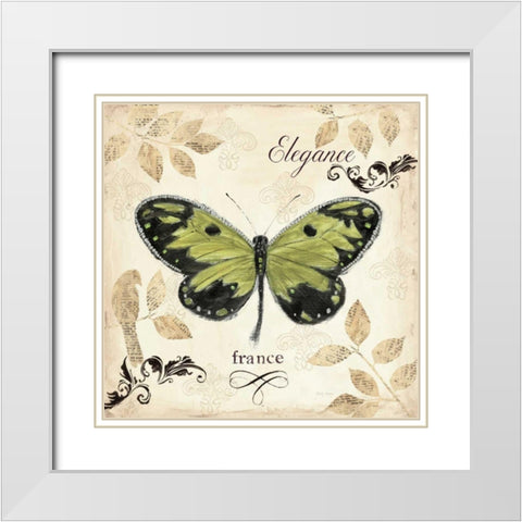 Natures Gem IV White Modern Wood Framed Art Print with Double Matting by Adams, Emily