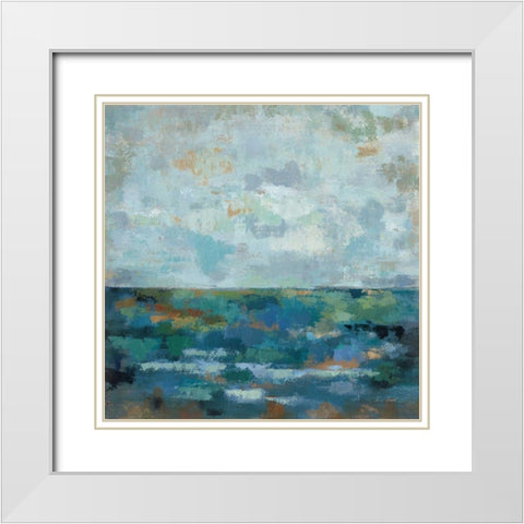 Seascape Sketches II White Modern Wood Framed Art Print with Double Matting by Vassileva, Silvia
