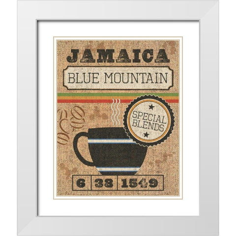 Coffee Sack II White Modern Wood Framed Art Print with Double Matting by Pela Studio