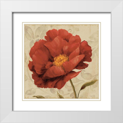 Floral Romance I C White Modern Wood Framed Art Print with Double Matting by Audit, Lisa