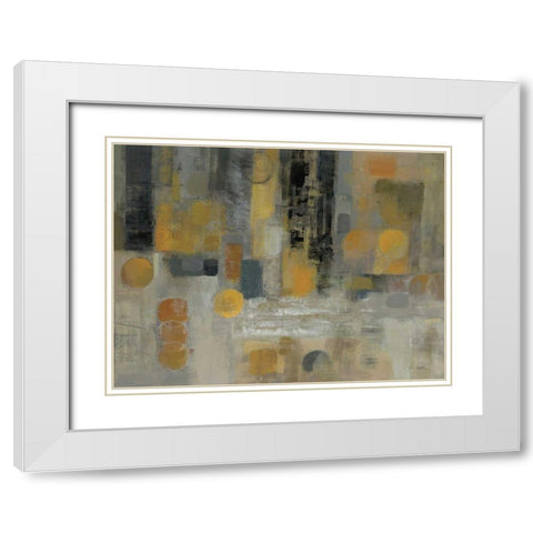 Raindrops on the Street White Modern Wood Framed Art Print with Double Matting by Vassileva, Silvia
