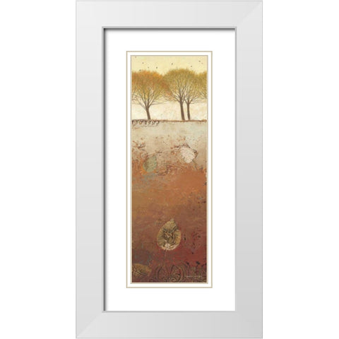 Field and Forest Panel II White Modern Wood Framed Art Print with Double Matting by Wiens, James