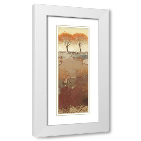 Field and Forest Panel III White Modern Wood Framed Art Print with Double Matting by Wiens, James