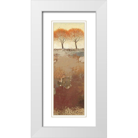 Field and Forest Panel III White Modern Wood Framed Art Print with Double Matting by Wiens, James