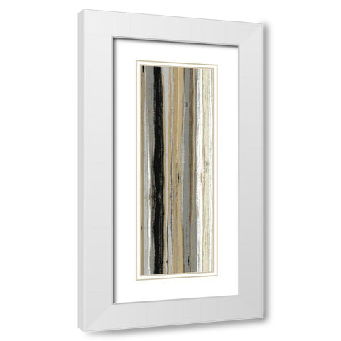 Rainy Streets Neutral Panel II White Modern Wood Framed Art Print with Double Matting by Wild Apple Portfolio