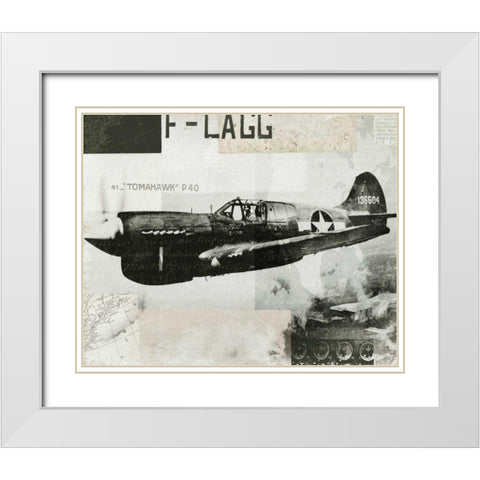 Wings Collage II White Modern Wood Framed Art Print with Double Matting by Wild Apple Portfolio