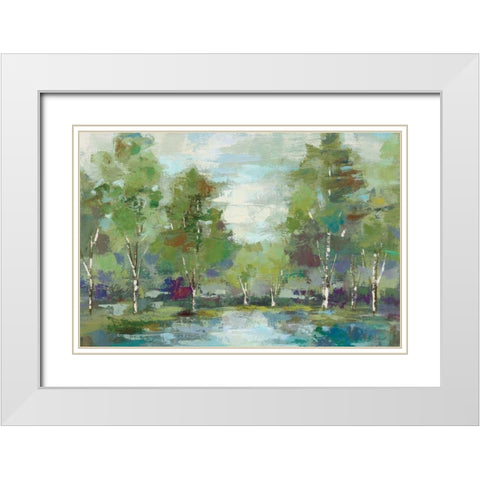 Forest at Dawn Crop White Modern Wood Framed Art Print with Double Matting by Vassileva, Silvia