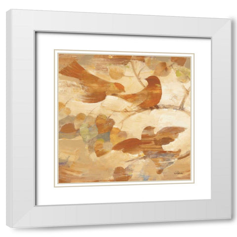 Autumnal Glow I White Modern Wood Framed Art Print with Double Matting by Hristova, Albena