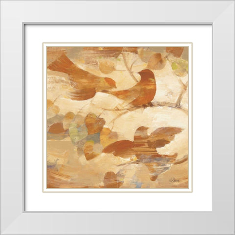 Autumnal Glow I White Modern Wood Framed Art Print with Double Matting by Hristova, Albena