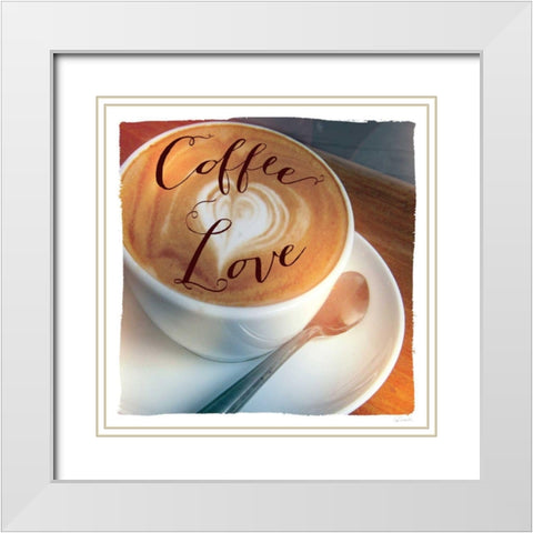 Coffee Love White Modern Wood Framed Art Print with Double Matting by Schlabach, Sue