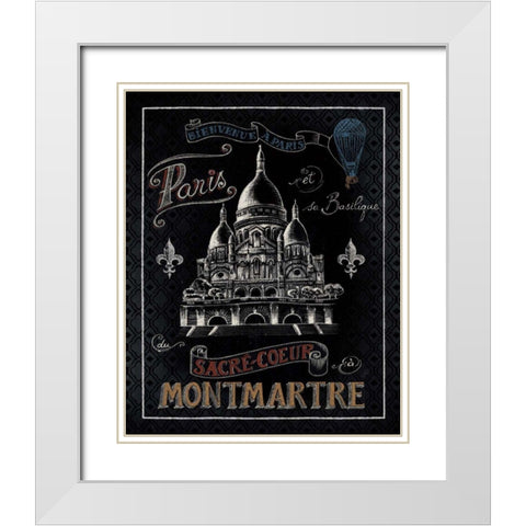 Travel to Paris III White Modern Wood Framed Art Print with Double Matting by Brissonnet, Daphne